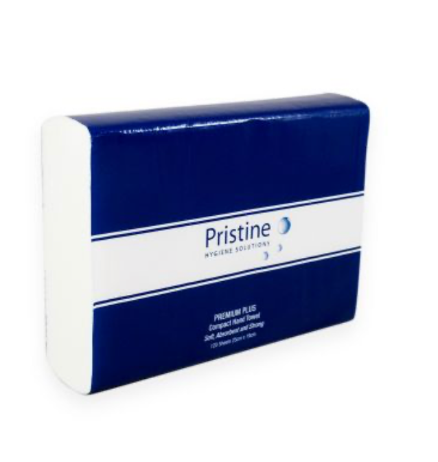 Pristine Premium Plus Compact Hand Towel 120 Sheet