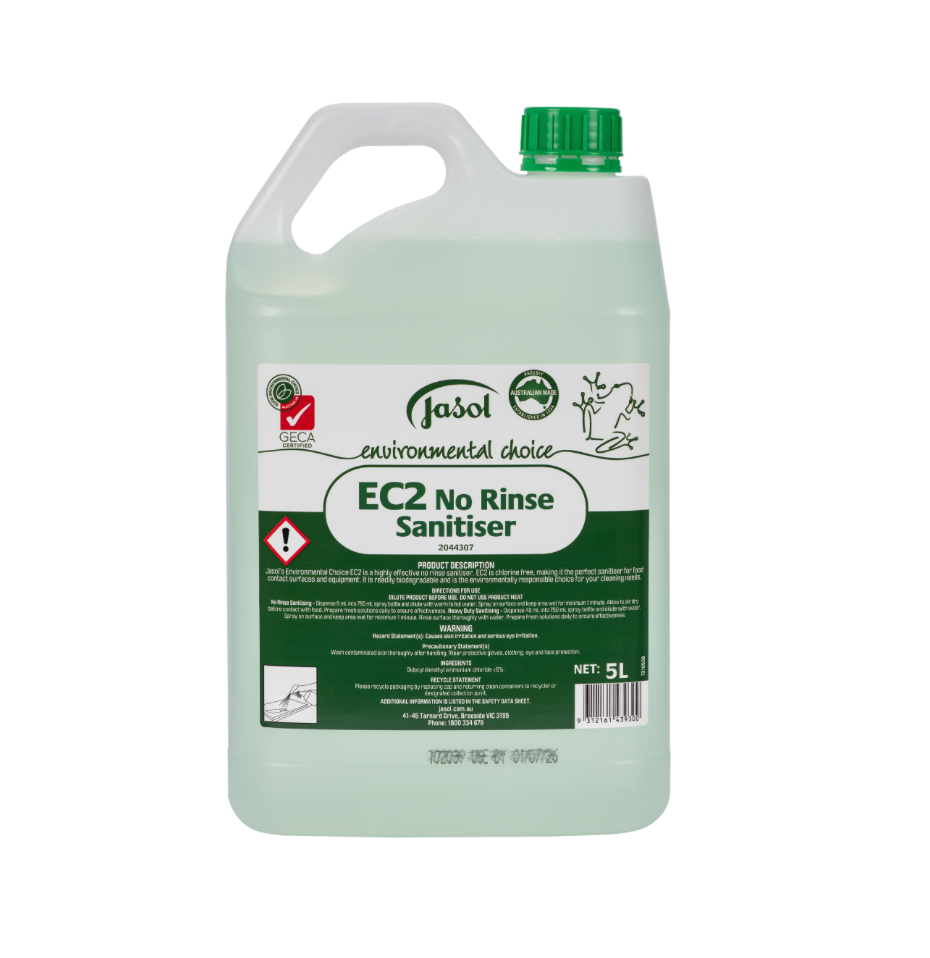 Jasol GECA EC2 No Rinse Sanitiser 5L