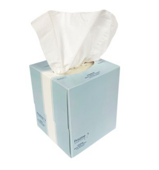 Pristine Premium Facial Tissue Cube 2 Ply 90 Sheet
