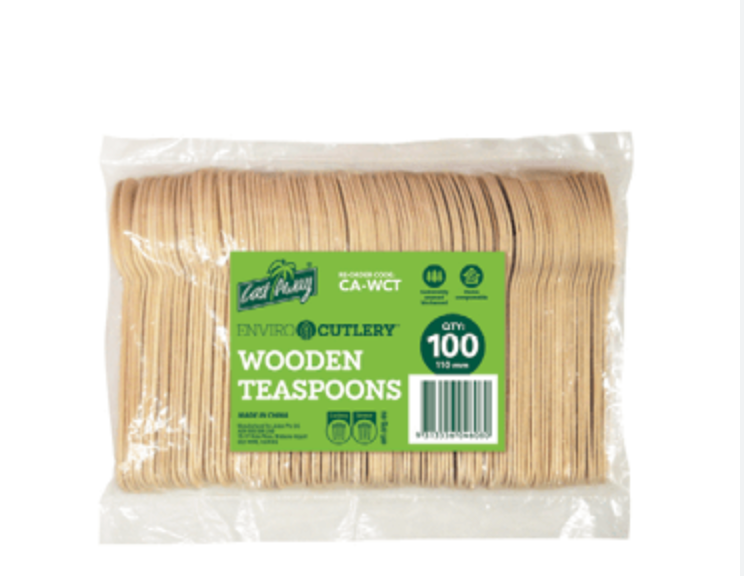 Envirocutlery Wooden Teaspoon - Pack of 100