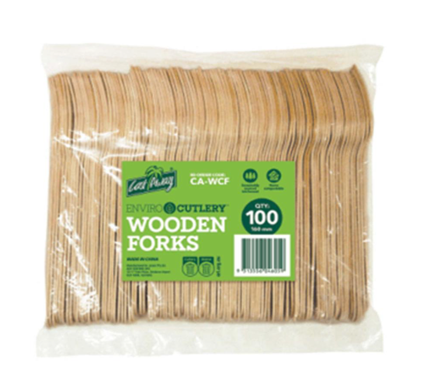 Envirocutlery Wooden Fork - Pack of 100