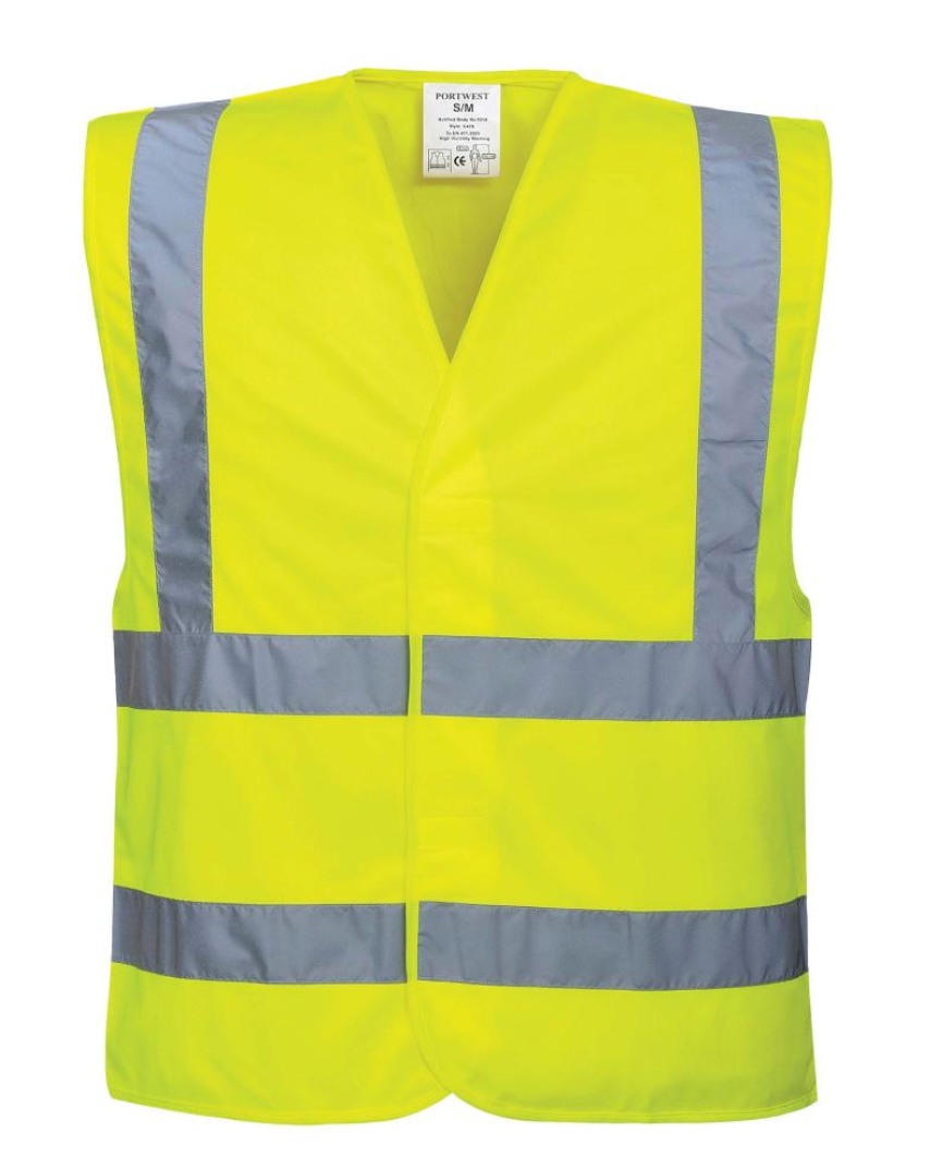 Prime Mover Portwest C470 Hi-Vis Band Brace Vest Yellow 4XL- 5XL