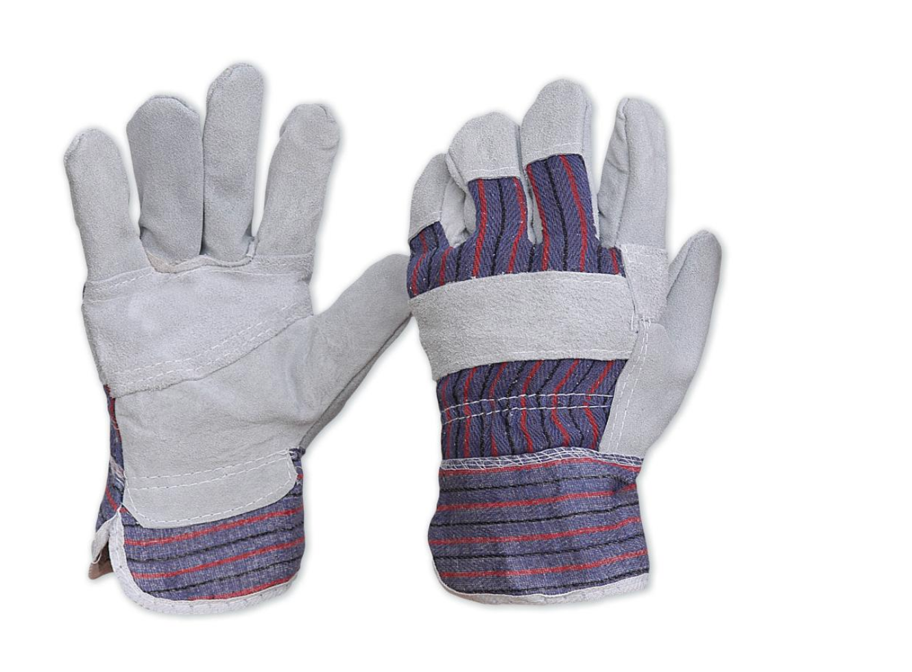 Paramount Safety 417Pb Gloves Candy Stripe Cow Split Leather Palm One Size Fits Most Pair