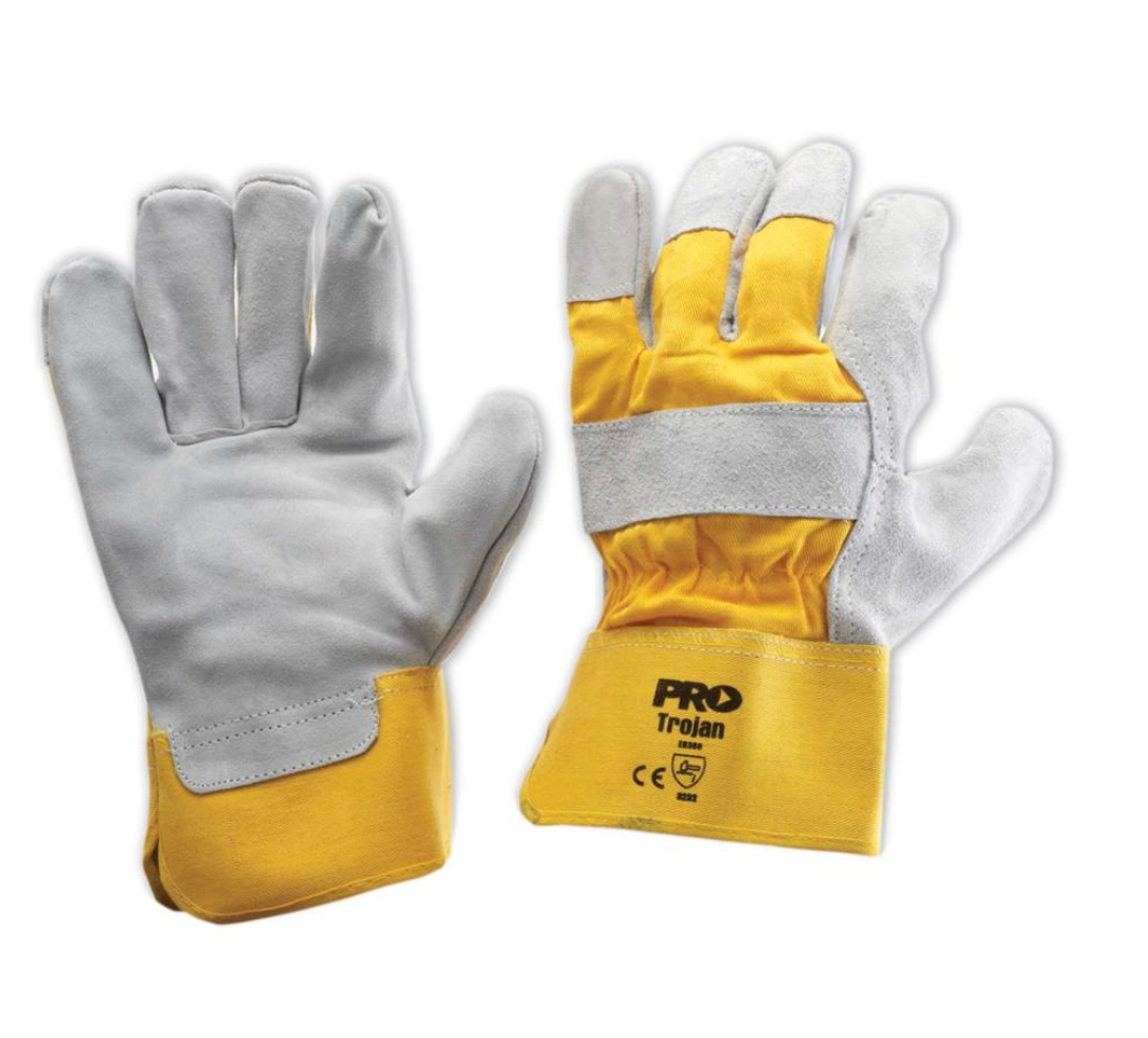 Pro Choice 940gy Leather Gloves Yellow/Grey One Size Pair