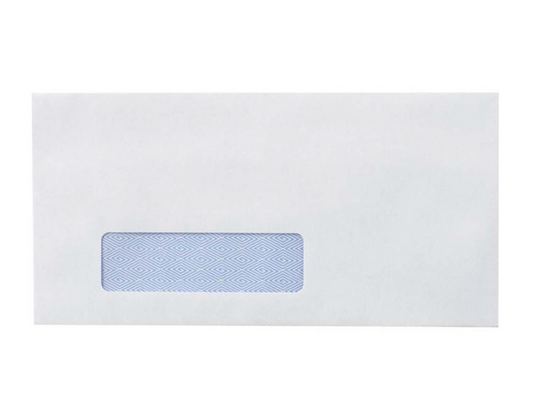 Envelope DL Secretive Window Wallet Press Seal White 110 x 220mm Box 500