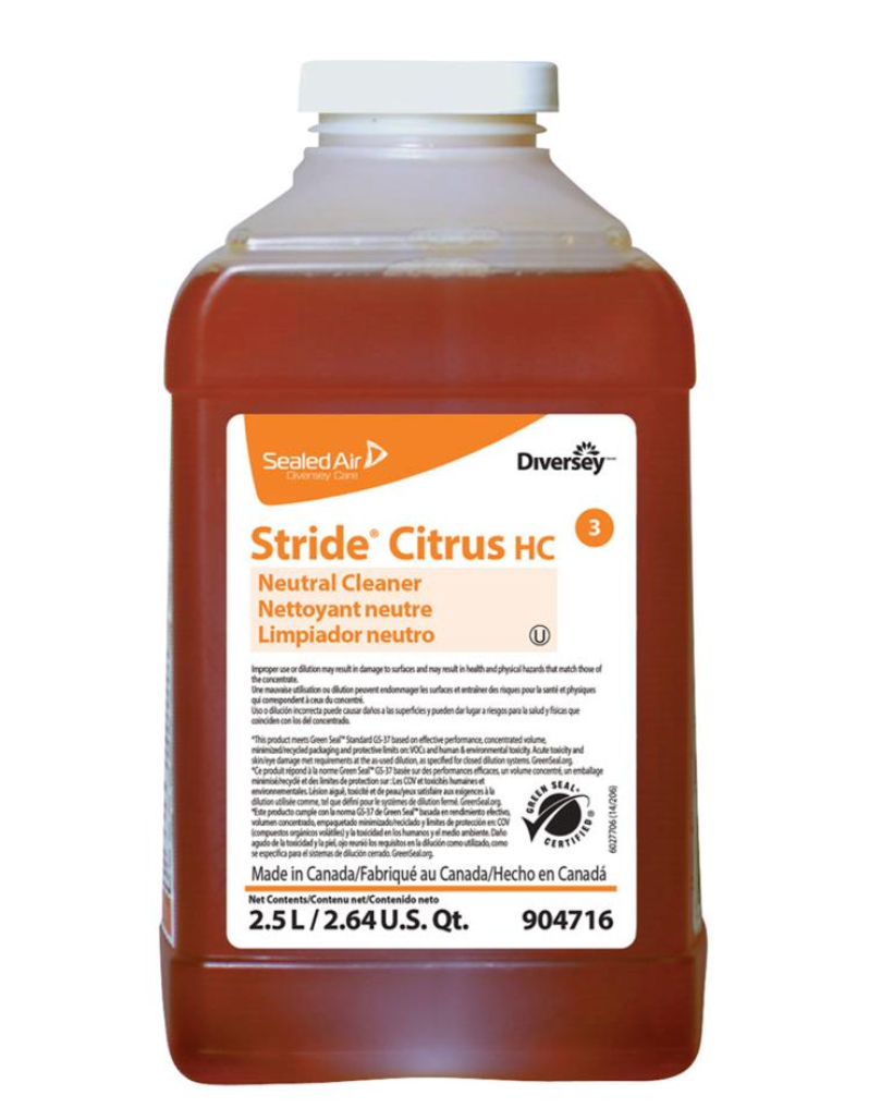 Stride Diversey J-Fill 4716 Stride Citrus HC Neutral Cleaner 2.5L