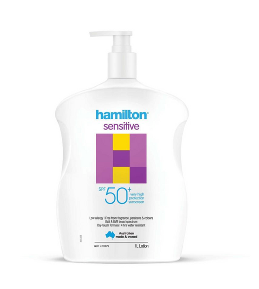 Hamilton Sun Sensitive Sunscreen SPF50+ 1L