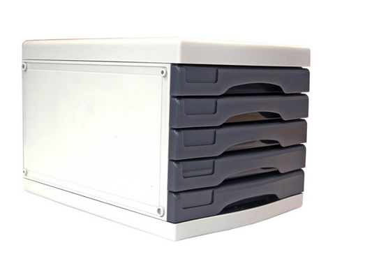 Desktop Storage 5 Drawer 277 x 344 x 259mm Black - Each