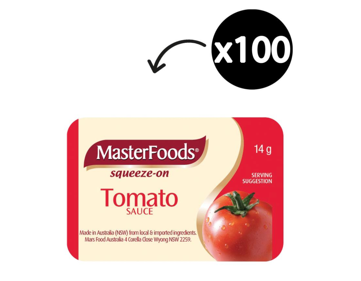 Masterfoods Tomato Sauce Portion Control 14g Carton 100
