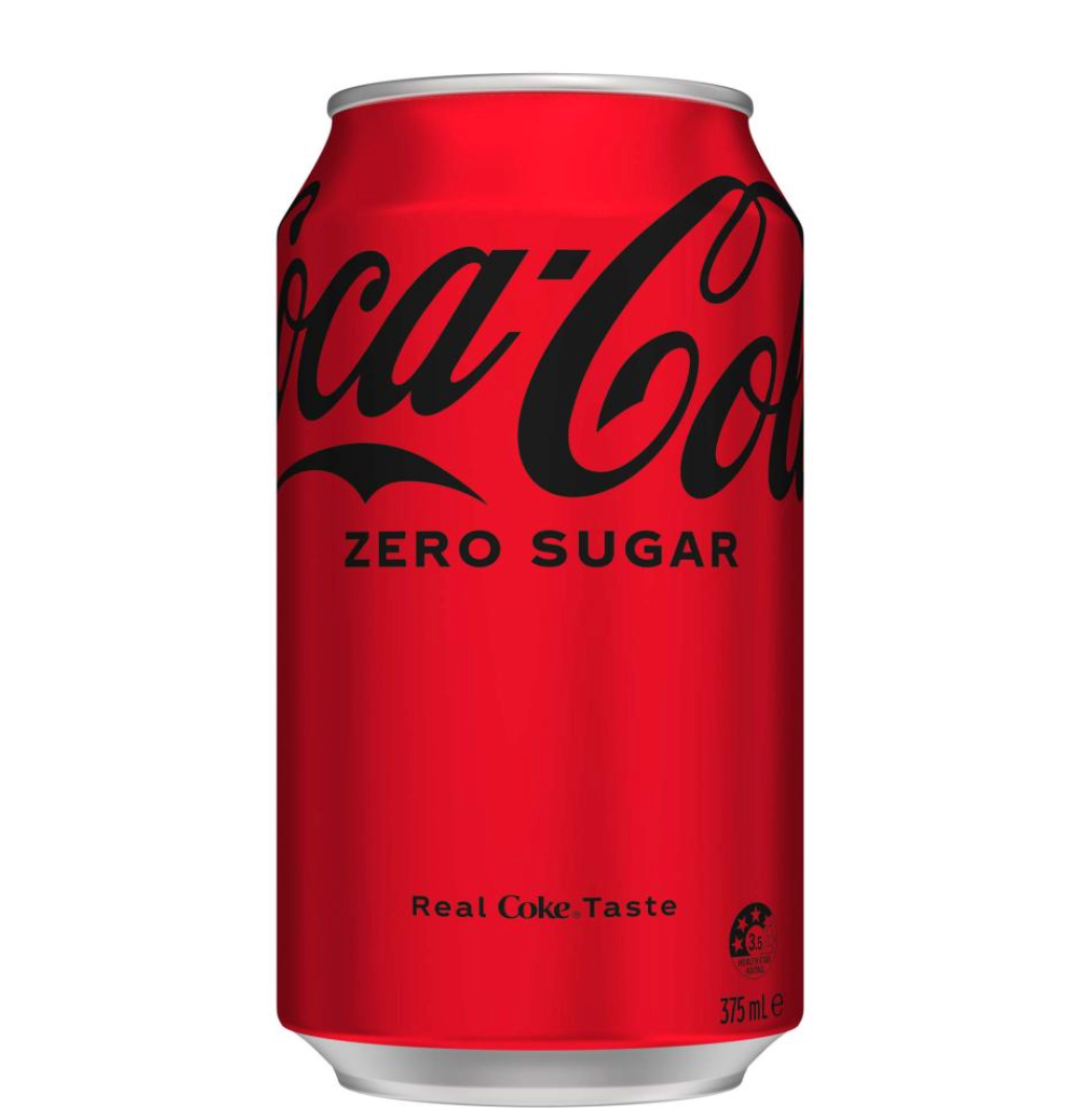 Coca-Cola Zero Sugar 375ml Can Carton 24