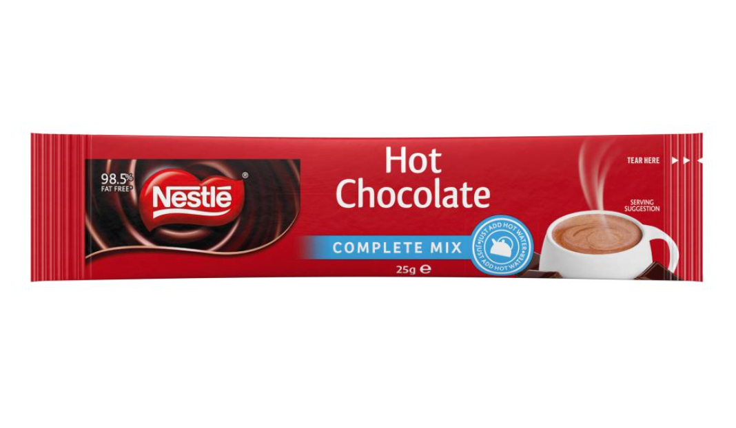 Nestle Complete Mix Hot Chocolate 25g Stickpacks Carton 100