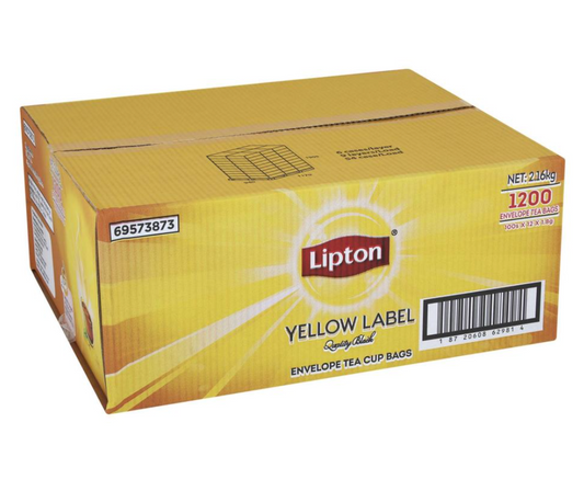 Lipton Yellow Label Quality Black Enveloped Tea Bags Carton of 1200