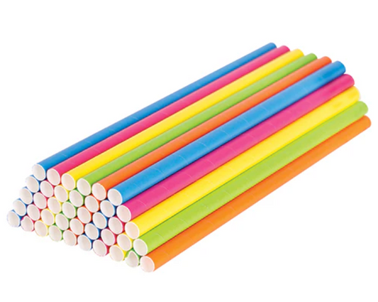 Other ECO Paper Straws 8mm X 19.7cm Coloured 500s
