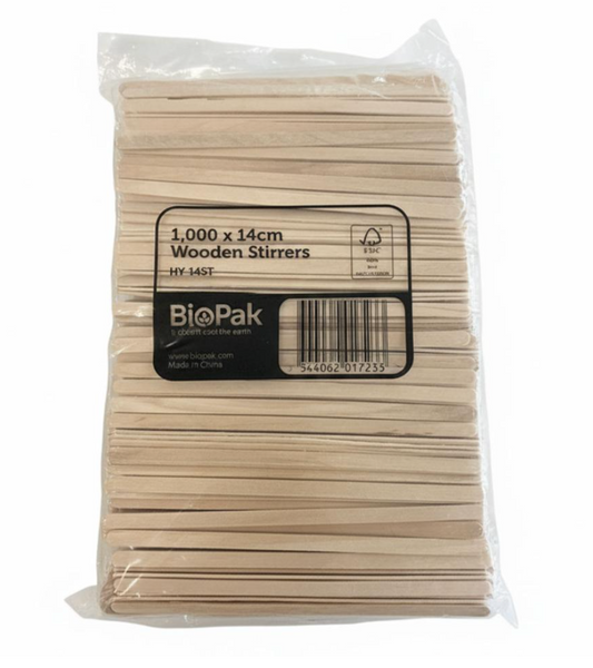 Winc Wooden Stirrers Natural Pack 1000